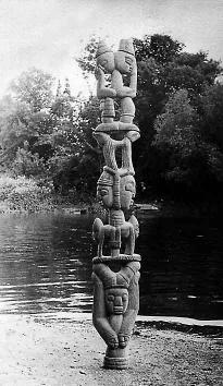 totem pole carved by Emanuel