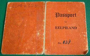 Eel Pie passport from 1958 - front