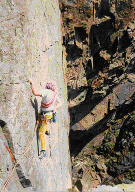 Ray climbing in Cornwall